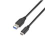 Cabo USB 3.1 Aisens A107-0060/ USB Type-C Macho - USB Macho/ 1m/ Preto