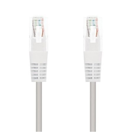 Cabo de Rede RJ45 UTP Nanocable 10.20.0105-W Cat.5e/ 5m/ Branco