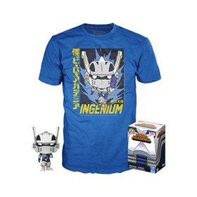 Pop & Tee My Hero Academia Tenya Iida Ingenium (Full Mech Suit) Funko + T-Shirt Random Size