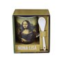Caneca de cerâmica Enesco Mona Lisa com colher