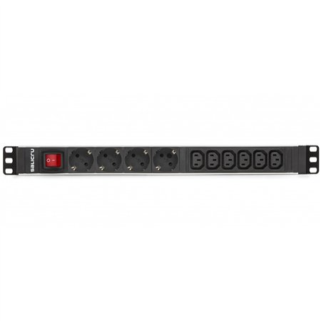 Filtro de linha Salicru para rack 19 polegadas sps pdu 4 soquetes schuko 6 soquetes iec switch