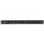 Filtro de linha Salicru para rack 19 polegadas sps pdu 4 soquetes schuko 6 soquetes iec switch