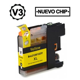 Brother LC125XL Amarelo Cartuchos de Tinta - Compatível