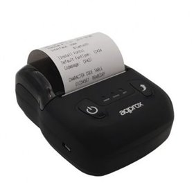 Impressora de Ticket Aprox appPOS58Portátil+/ Térmica/ Largura do papel 58mm/ USB-Bluetooth/ Preto