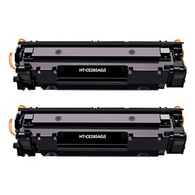 HP CE285A/CE278A/CB435A/CB436A Preto Pack de 2 Cartuchos de Toners - Compatível