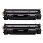 HP CE285A/CE278A/CB435A/CB436A Preto Pack de 2 Cartuchos de Toners - Compatível