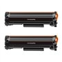 HP CF244A Preto Pack de 2 Cartuchos de Toners - Compatível