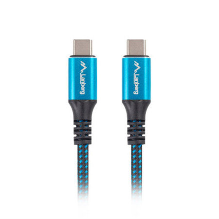 Lanberg usb tipo c cabo 1,2m - macho - macho - preto - azul