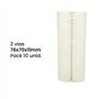 Rolos de Papel Duplo Autocopiativo 76x70x11/2 vias (Branco/Amarelo)