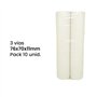 Rolos de Papel Triplo Autocopiativo 76x70x11/3 vias (Branco/Amarelo/Rosa)