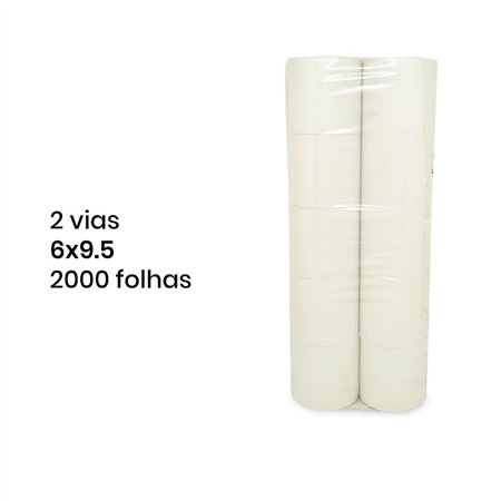 Papel de Computador 6x9,5 - 2 Vias Autocopiativo - 2000 Folhas