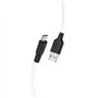 Cabo de Carregamento em Silicone USB-A / Micro USB, Hoco X21 - Preto / Branco