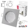 Aro Quadrado Fixo Branco P/ Mr16-Gu10 Avide