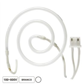 Lâmpada Tubular 180-800V Néon Espiral Branco
