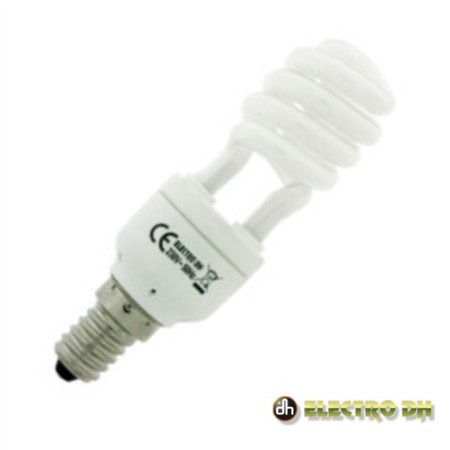 Lâmpada E14 5W25W 230V Eco Espiral 210Lm 3200K Edh