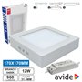 Painel Leds Quadrado Superfície 12W 170Mm 6400K 960Lm Avide