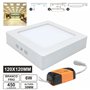 Painel Leds Quadrado Superficie 6W 120Mm Branco Frio 450Lm