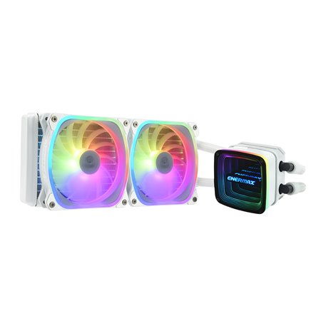 Enermax aquafusion série adv kit de resfriamento líquido cpu 24cm branco