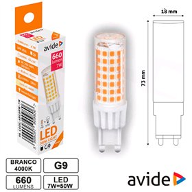 Lâmpada Led G9 7W 230V 4000K 660Lm Avide