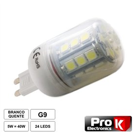 Lâmpada G9 5W 12V 24 Leds Smd 5050 Branco Frio