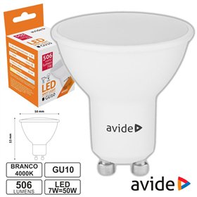 Lâmpada Led Gu10 Spot 7W 230V 4000K 506Lm Avide