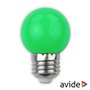Lâmpada E27 1W Led Globo G45 Verde 30Lm Avide