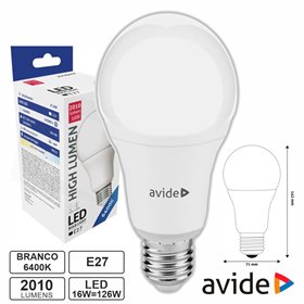 Lâmpada Led E27 Globo A70 16W 230V 6400K 2010Lm Avide