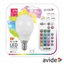 Lâmpada E14 Dimável 4.9W Led Miniglobo Rgbw Ir 470Lm Avide