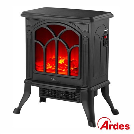 Lareira Elétrica 1500W C/ Efeito Fogo Termostato Ardes