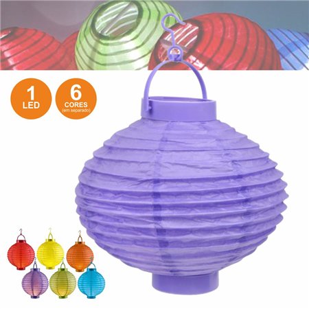 Candeeiro Decorativo De Papel Led A Pilhas