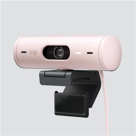 Logitech brio 500 rosa webcam full hd - usb tipo c
