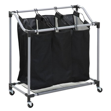 Carro C/ Rodas Para Roupa 3 Divisões