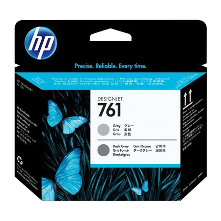 Cabeçote de impressão hp 761 cinza e cinza escuro