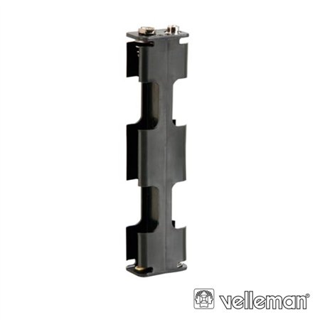 Suporte P/ 4 Pilhas Aa C/ Terminais Snap Velleman