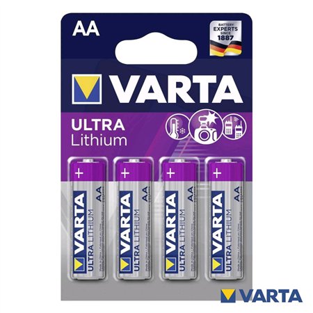 Pilha Lithium Lr6/Aa 1.5V 4X Blister Varta