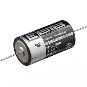 Pilha Li-Socl2 Lr14/C Er26500 Terminais C/ Fios 3.6V 9000Ma