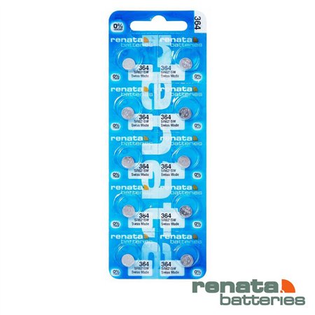 Pilha Alcalina Botão 364/Sr621Sw 1.5V Ag2O 10X Renata