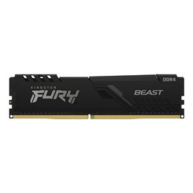 Memória ram ddr4 8gb kingston - 3200mhz - pc4 - 25600 - fury beast - preto