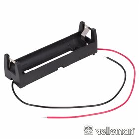 Suporte P/ 1 Pilha 18650 C/ Fios P/ Soldar Velleman