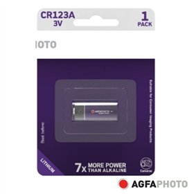 Pilha Lithium Cr123A 3V 1X Blister Agfaphoto