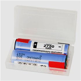 Bateria Lítio 18650 3.7V 2750Ma C/ Patilhas Pack 2Un Samsung