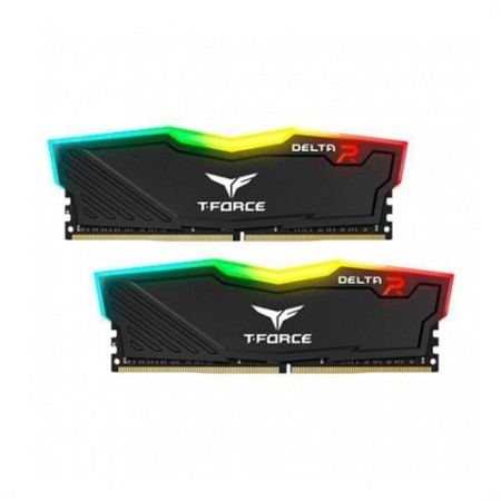 Memória ram ddr4 16gb 2x8gb 3600mhz teamgroup delta rgb - preto - cl 18 - 1.35v tf3d416g3600hc18jdc01