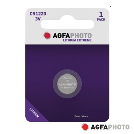 Pilha Lithium Botão Cr1220 3V 1X Blister Agfaphoto