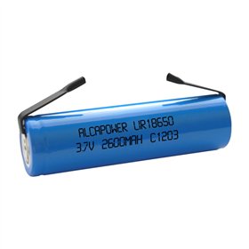 Bateria Lítio 18650 3.7V 2600Ma C/ Patilhas Recarregável