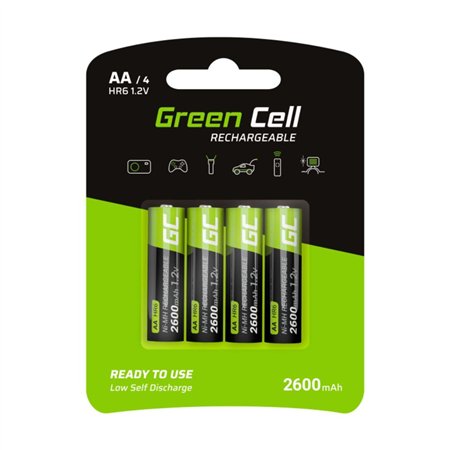 Pilha Recarregável Aa 1.2V 2600Ma 4X Blister Green Cell