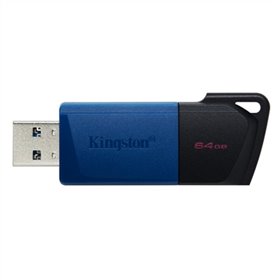 Memória usb 3.2 kingston 64gb datatraveler dtxm azul