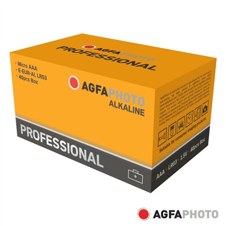 Pilha Alcalina Aaa 1.5V 40X Industrial Agfaphoto