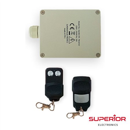 Kit Emissor Receptor De 2 Canais E 2 Comandos Jardim
