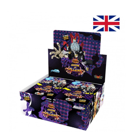Jogo de cartas my hero academia booster box display wave 4 league ofvilons (24 unidades)