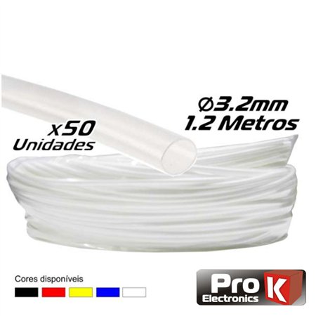 Tubo Manga Termoretráctil 3.2Mm 1.2M 50X Transparente Prok
